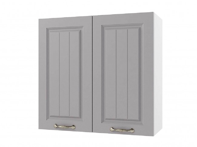 Шкаф навесной Мария 800х720х300 Сталь/ Белый фото