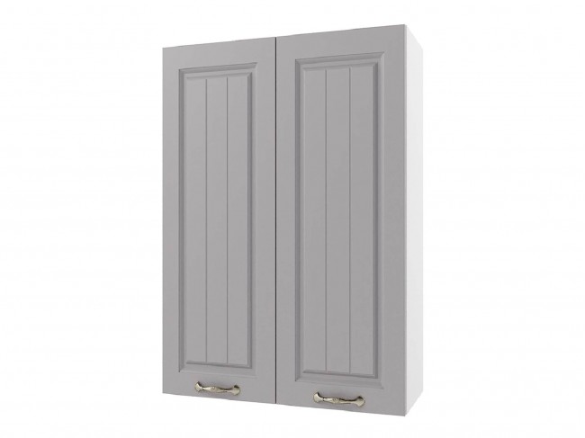 Шкаф навесной Мария высокий 600х920х300 Сталь/ Белый фото