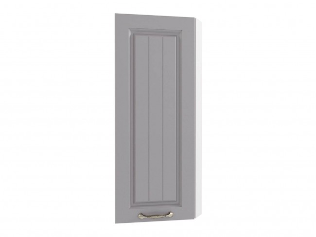 Шкаф навесной Мария торцевой высокий 300х920х300 Сталь/ Белый фото