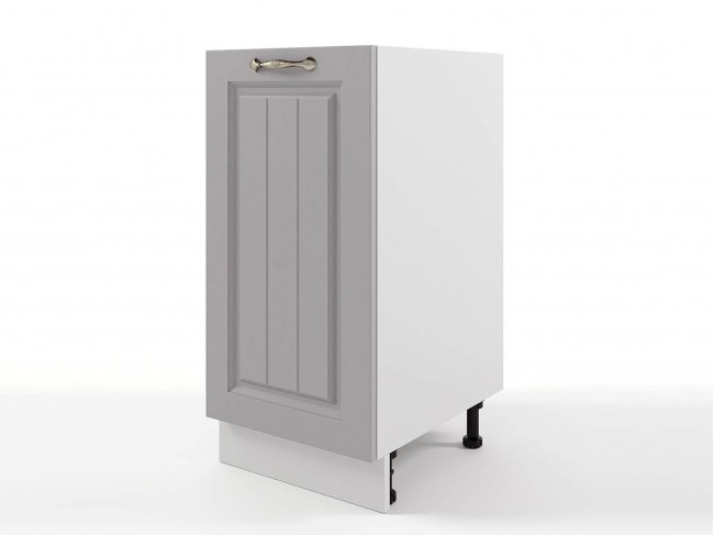 Шкаф напольный Мария 400х820х476 Сталь/ Белый фото