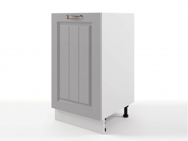 Шкаф напольный Мария 450х820х476 Сталь/ Белый фото