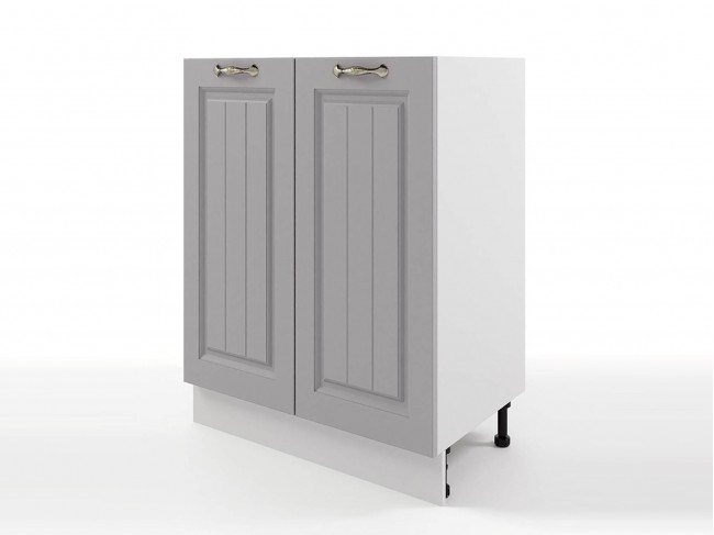 Шкаф напольный Мария 600х820х476 Сталь/ Белый фото