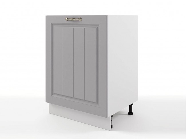 Шкаф напольный Мария 1-дв. 600х820х476 Сталь/ Белый фото