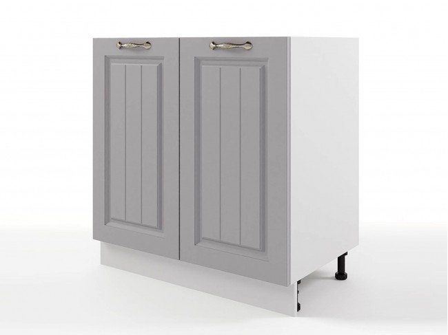 Шкаф напольный Мария 800х820х476 Сталь/ Белый фото