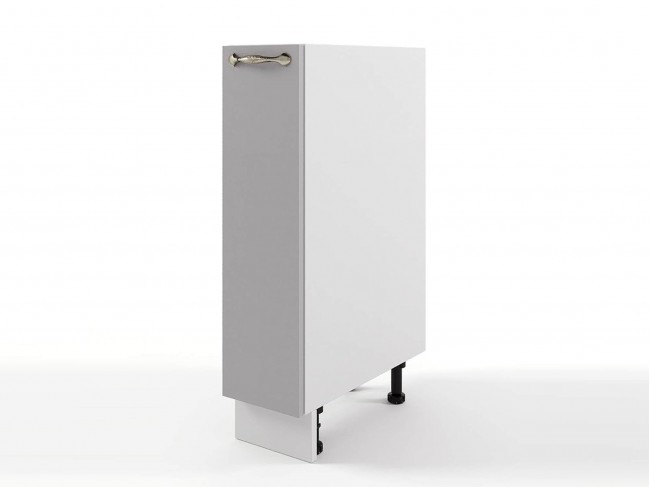 Шкаф напольный Мария бутылочница 200х816х495 Сталь/ Белый фото