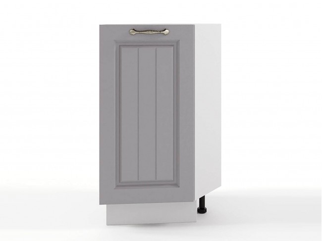 Шкаф торцевой напольный Мария 300х820х540 Сталь/ Белый фото