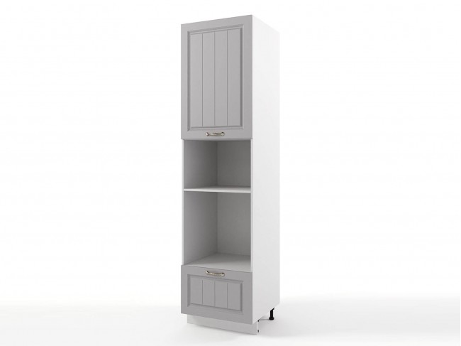 Шкаф-пенал напольный Мария с нишами высокий 600х2340х576 Сталь/  фото
