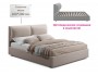 Мягкая кровать Vita 1600 светло-коричневый мокко с ортопедически фото