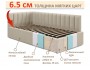 Мягкая кровать-тахта Milena 900 бежевая c ящиками купить