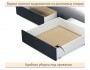 Мягкая кровать-тахта Milena 900 черная c ящиками недорого