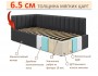 Мягкая кровать-тахта Milena 900 шоколад с ящиками недорого