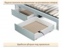 Мягкая кровать-тахта Milena 900 мята пастель с ящиками купить