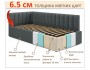 Мягкая кровать-тахта Milena 900 маренго с ящиками купить