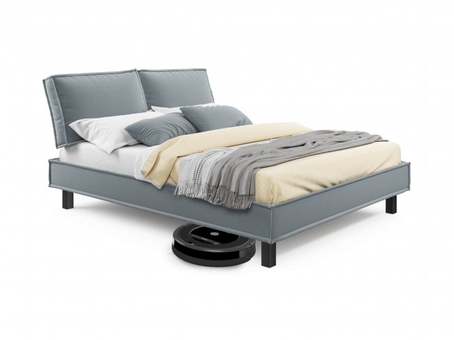Мягкая кровать Bali 1600 серая с ортопедическим основанием фото