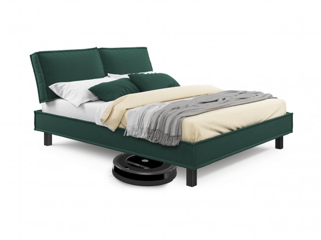 Мягкая кровать Bali 1600 зеленый изумруд с ортопедическим основа фото