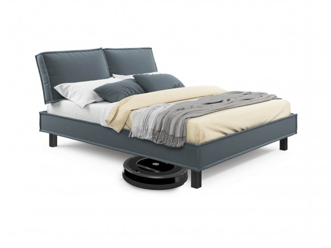 Мягкая кровать Bali 1600 темно-серый маренго с ортопедическим ос фото