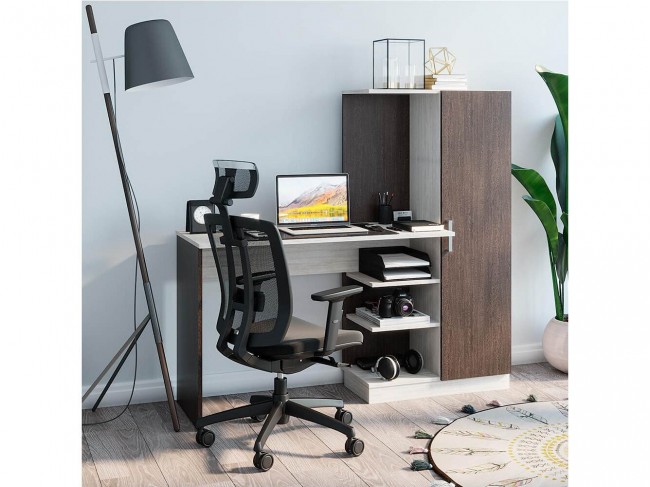 Стол компьютерный Бейсик, венге/лоредо фото