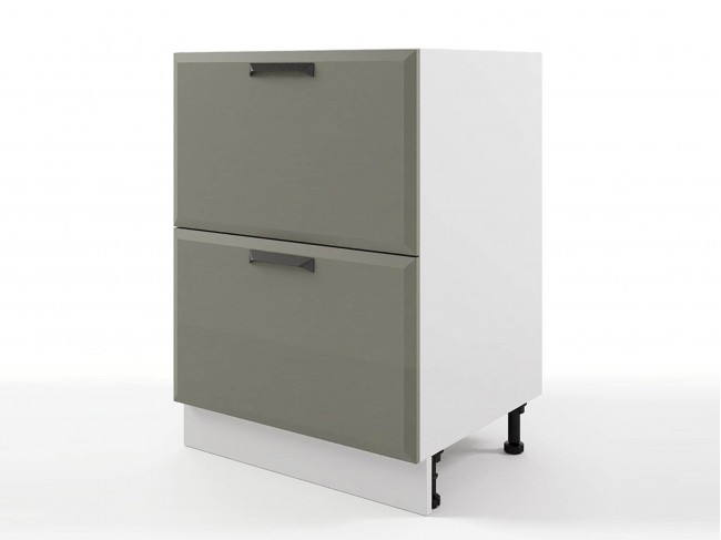 Шкаф напольный Призма с 2-мя ящиками и 1-м скрытым ящиком 600х82 фото