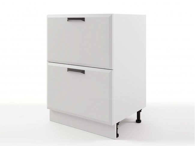 Шкаф напольный Призма с 2-мя ящиками и 1-м скрытым ящиком 600х82 фото