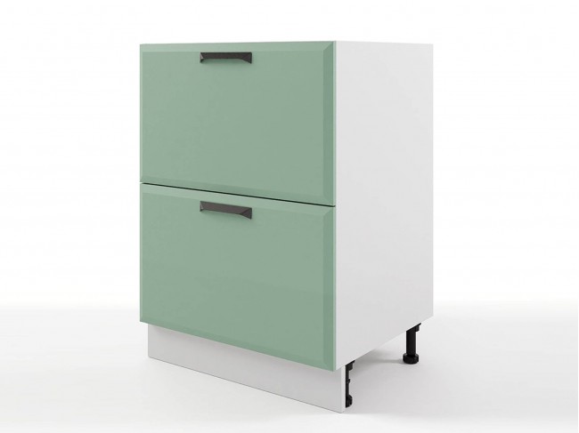 Шкаф напольный Призма с 2-мя ящиками и 1-м скрытым ящиком 600х82 фото