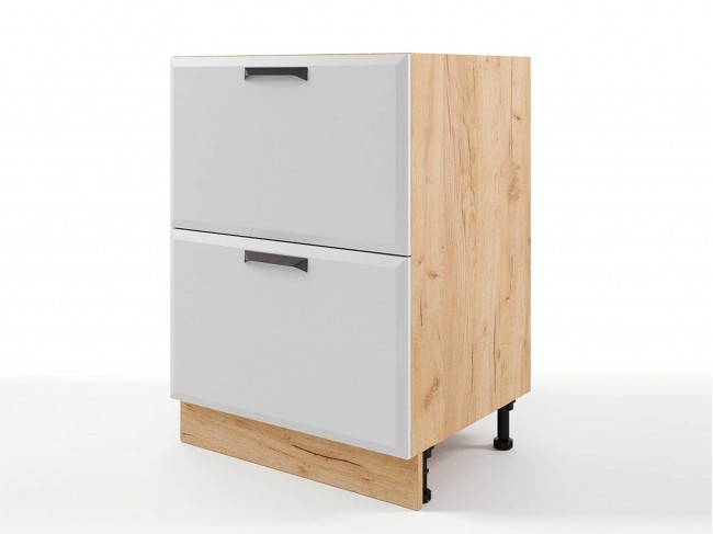 Шкаф напольный Призма с 2-мя ящиками и 1-м скрытым ящиком 600х82 фото