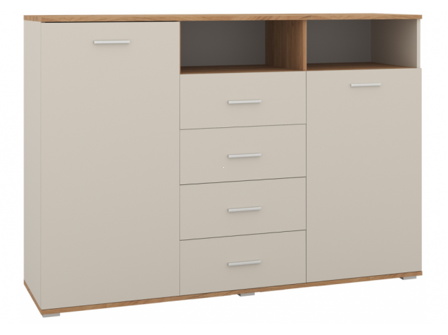 Кассандра 154 дуб крафт золотой / кашемир Комод фото