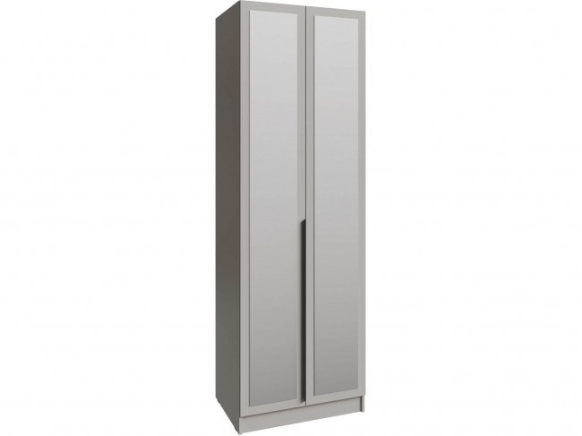 Шкаф Мадрид (0,75) с полками с зеркалом, Кашемир фото