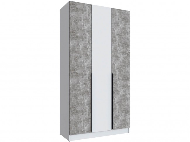 Шкаф Мадрид (1,2) с 3 ящ. внутри без зеркала, Белый/Ателье светл фото