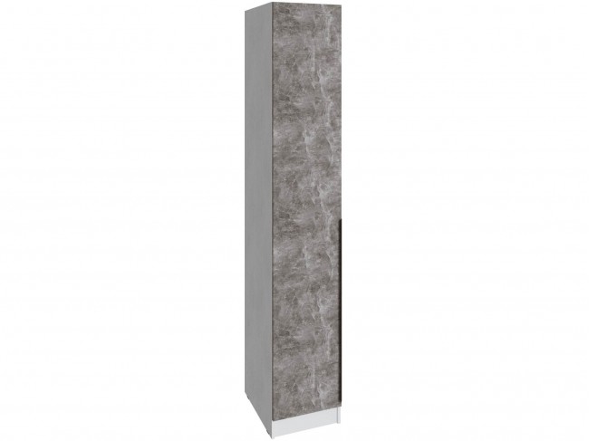 Шкаф-пенал Мадрид (0,4) с 3 ящ. внутри, Белый/Ателье светлое фото