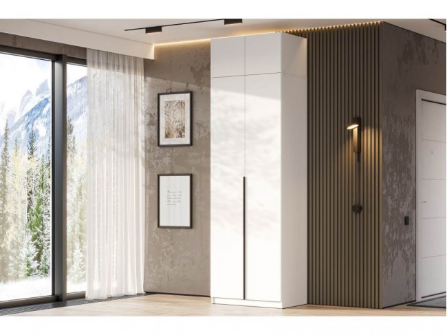 Даиго с антресолью белый текстурный комплектация 1 Шкаф фото