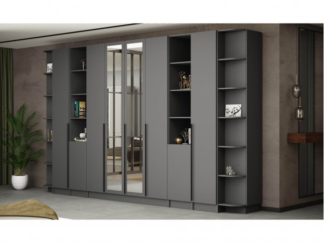 Шкаф Мадрид, композиция 22, Графит серый фото