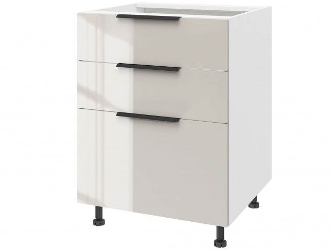 Тумба напольная с 3-мя ящиками 60 х 82 см Колор фото