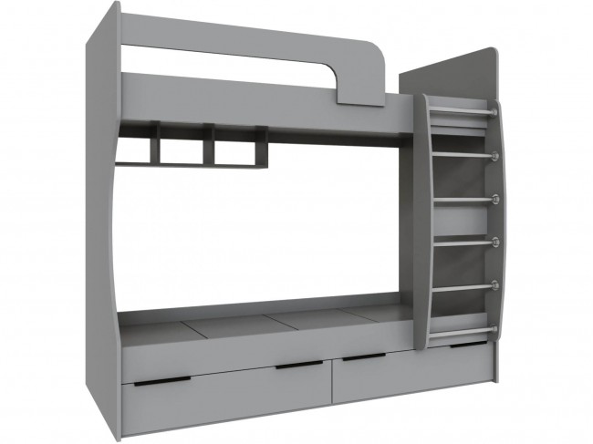 Кровать Мадрид (0,8) двухярусная, Камень серый фото