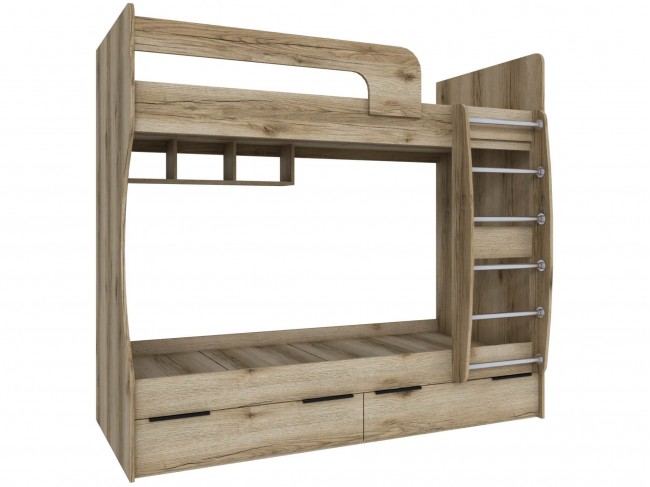 Кровать Мадрид (0,8) двухярусная, Дуб делано фото