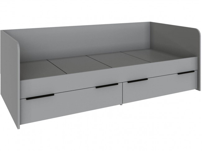 Кровать Мадрид (0,8) с 2-мя ящиками, Камень серый фото