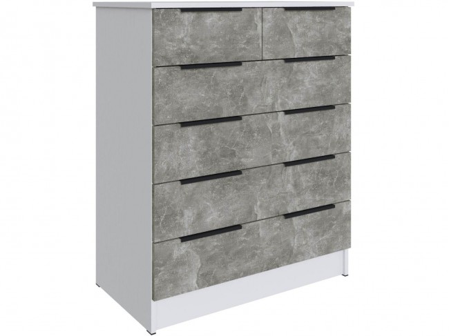 Комод для спальни Мадрид (0,82), Белый/Ателье светлое фото