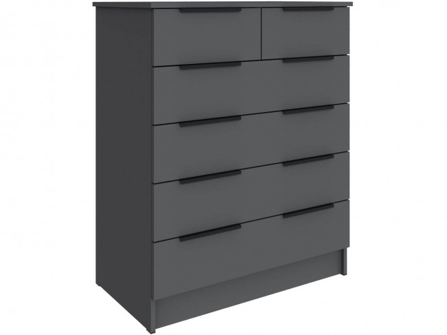 Комод для спальни Мадрид (0,82), Графит серый фото