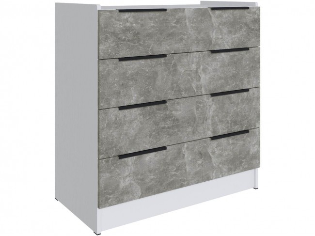 Комод для спальни Мадрид (0,85), Белый/Ателье светлое фото