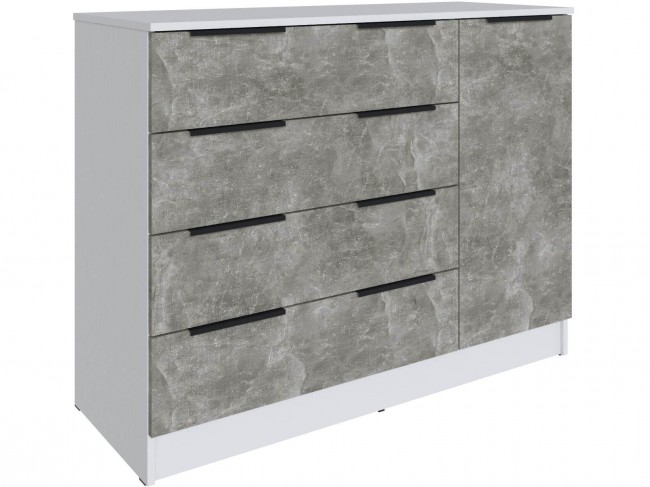 Комод для спальни Мадрид (1,2), Белый/Ателье светлое фото