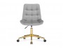 Честер светло-серый / золото Офисное кресло недорого