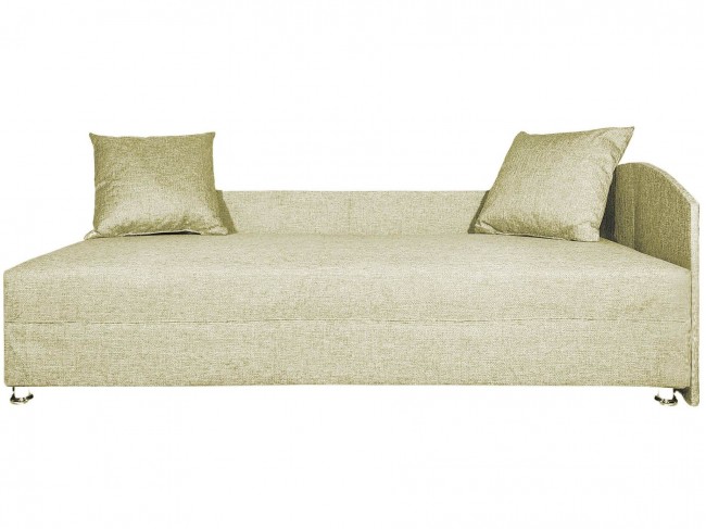 Кровать тахта односпальная 80х185, правый угол, рогожка бежевый фото