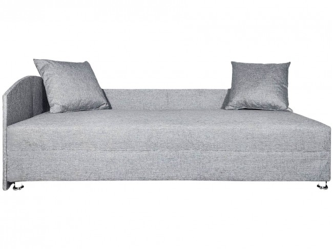 Кровать тахта односпальная 80х185, левый угол, рогожка серый фото