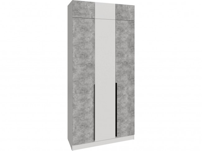 Шкаф 1,2 с антресолью Мадрид, Белый/Ателье светлое фото