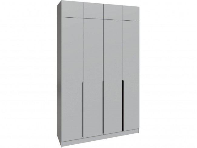 Шкаф 1,6 с антресолью Мадрид, Камень серый фото