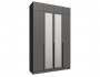 Шкаф 1,6 с антресолью и зеркалом Мадрид, Графит серый купить