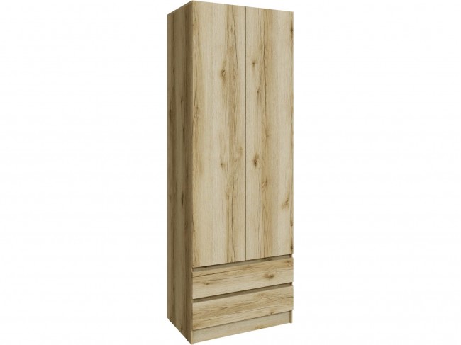 Шкаф Мадрид (0,8) с 2 ящ. без ручек без зеркала, Дуб делано фото