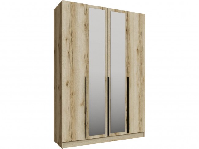 Шкаф Мадрид (1,6) с 6 ящ. внутри с зеркалом, Дуб делано фото