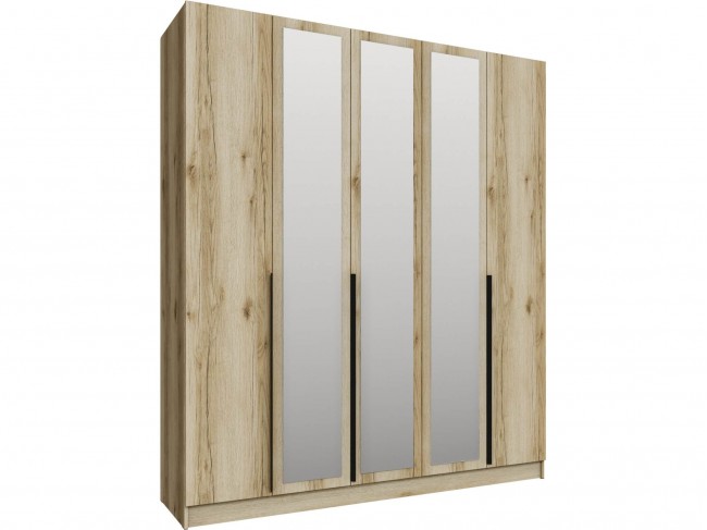 Шкаф Мадрид (2,0) с 3 ящ. внутри с зеркалом, Дуб делано фото