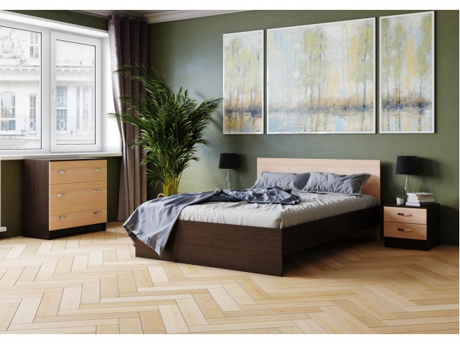 Модульная спальня Ронда, Венге/Дуб молочный фото