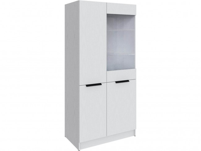 Шкаф Мадрид (0,9) с 1 витриной, Белый фото